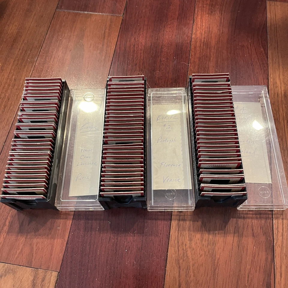 Lote 90 Diapositivas 35mm Años 50 Catalogadas Vacaciones Europeas - Celebridad Política Foto 2 de 4