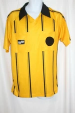 Official Sports U.S. Soccer Federation Referee Men's S Shirt Yellow Short Sleeve