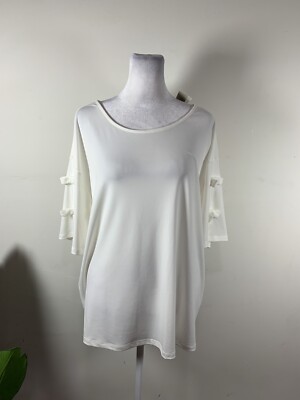 Cupio Womens White Colored  Top, Size XL