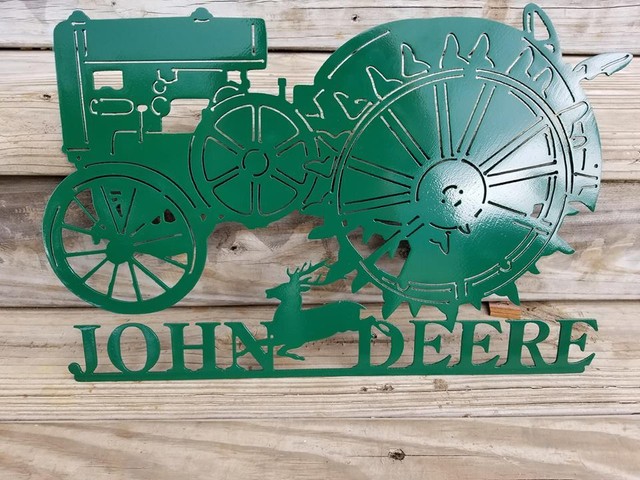 16" John Deere Tractor- CNC Wall Art Decor hand made in waco tx | eBay