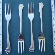 Reed & Barton BENTWOOD 4 Dinner Forks  !8/8 Stainless Korea 7 1/2"