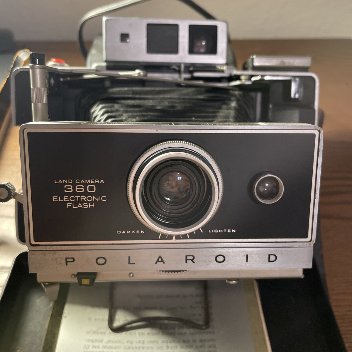 POLAROID 360 ポラロイド 360 Vtg Polaroid 360 Land Camera-Electronic Flash-Fast Charger