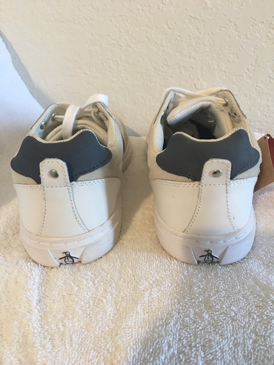 Original Penguin Men's Shoes Frost Lace Up Sneakers - White Navy