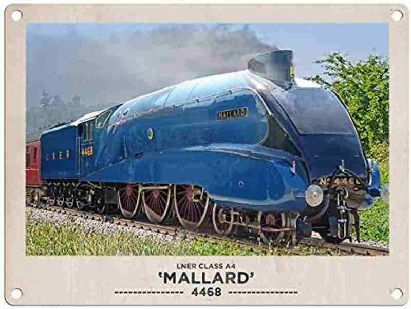 LNER Mallard 4468 small steel sign 200mm x 150mm (og)