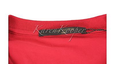 NEW W/ TAGS LOUIS VUITTON MEN XXL LV EMBROIDERED SIGNATURE RED TEE T-SHIRT  RARE
