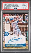 2020 Diamond Kings VLADIMIR GUERRERO JR. Holo Gold Auto /50 PSA 10 Gem Mint Jays
