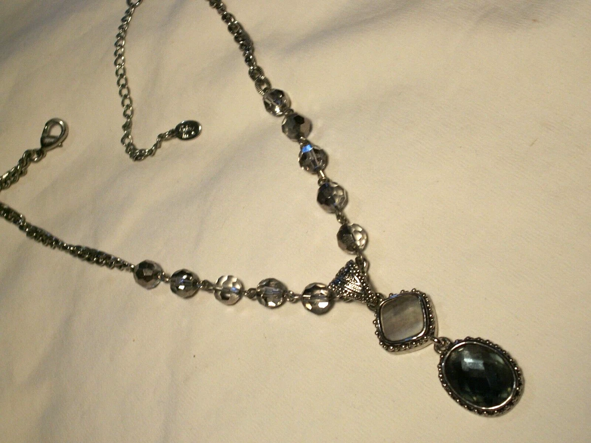 Gray store stone necklace