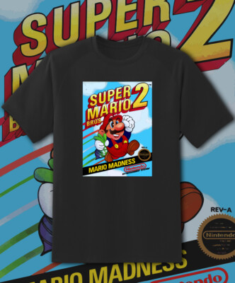 Super Mario Bros 2 NES Box Art Retro Game shirt Youth to Adult  S-6XL Fast Ship!