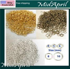 Open Jump Rings Silver Gold Bronze Metal 4 5 6 8 10 mm US SELLER