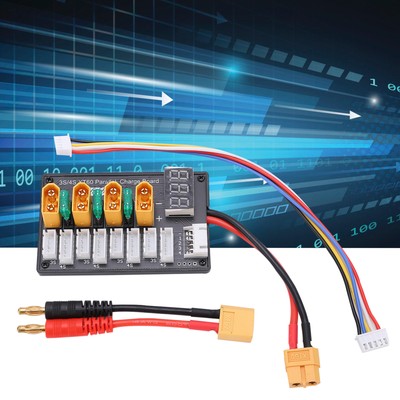 XT60 Parallel-Ladeplatine Für 3S/4S LiPo Akkus – Mit Display, Sicherung & Kabeln
