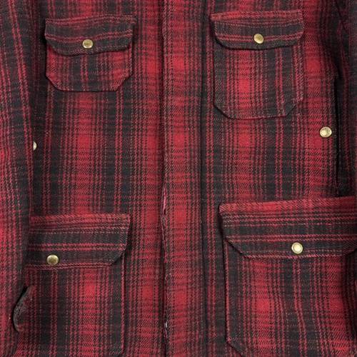 Vintage 40s Woolrich Buffalo Plaid Mackinaw Wool Hunting Jacket Coat Size 36 - Picture 2 of 12
