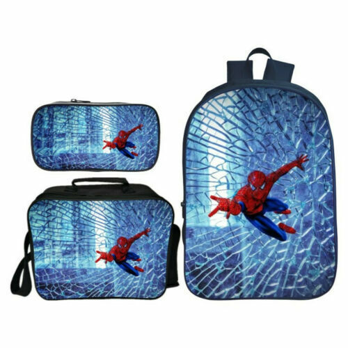 Spider-Man Miles Morales Backpack Lunch Box Key Chain Case 5 pc Set– Seven  Times Six