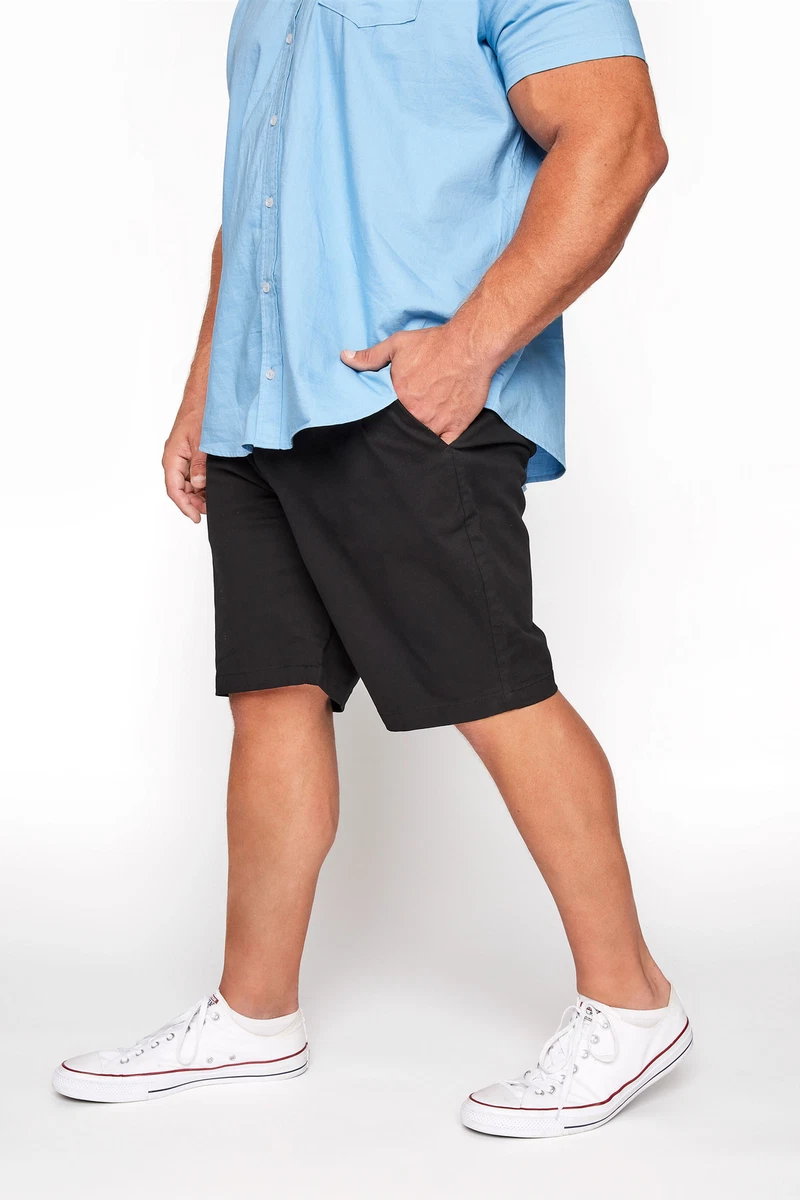 BadRhino Men s Big Tall Black Stretch Chino Shorts M to 8XL