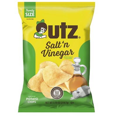UTZ Salt in Vinegar Potato Chips 7.75oz Gluten-Free Snacks 1 Bag