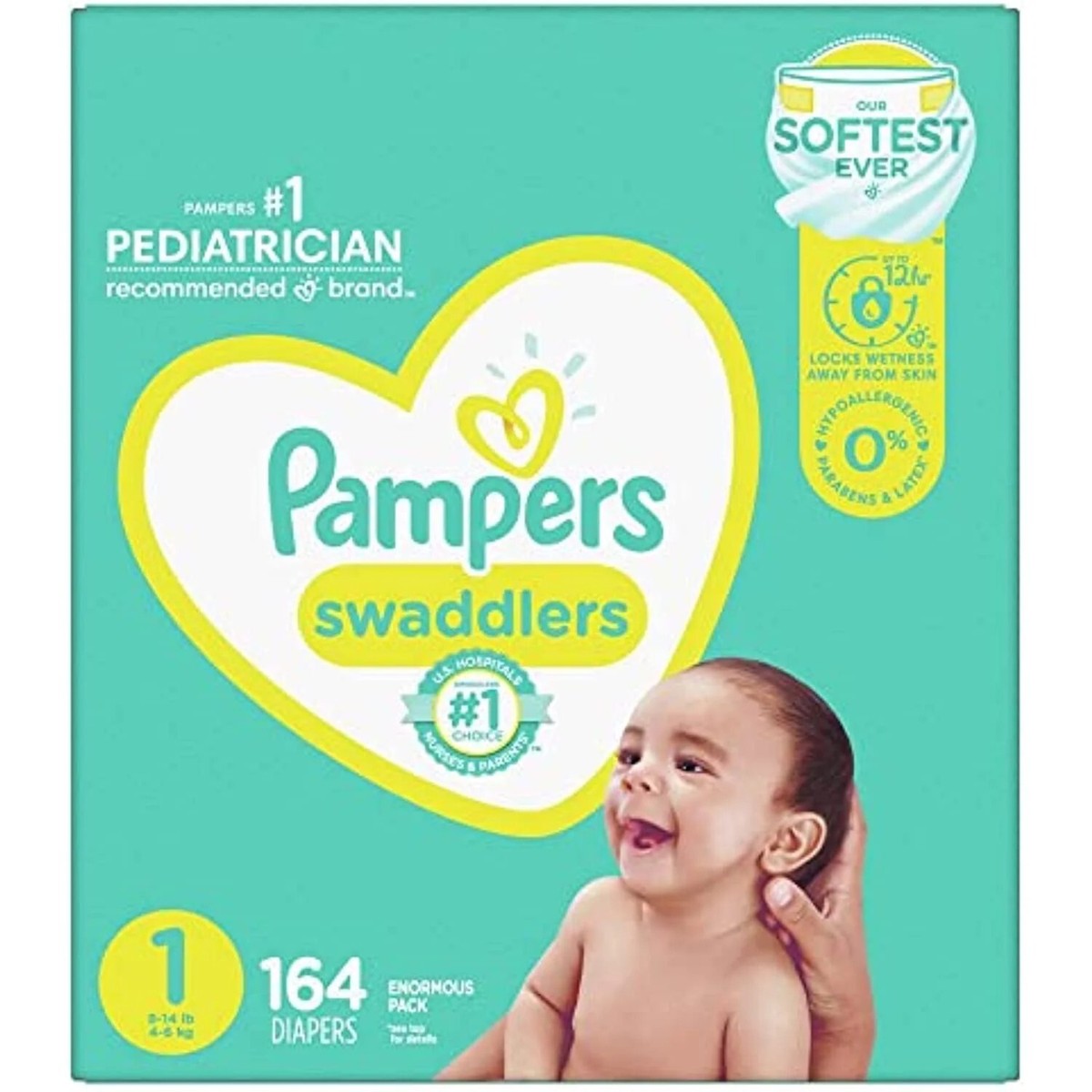 Pampers Swaddlers Diapers Size 1, 164 Count | eBay
