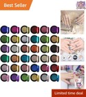 36 Jars Chrome Nail Powder 1g Each Mirror Effect for Gel Nail Art Craft