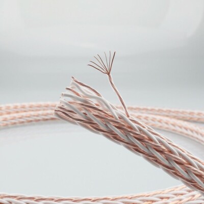 15M 12TC 24 Strands 5AWG 8N OCC Pure Copper Bulk Cable HiFi Speaker Bi-wire DIY