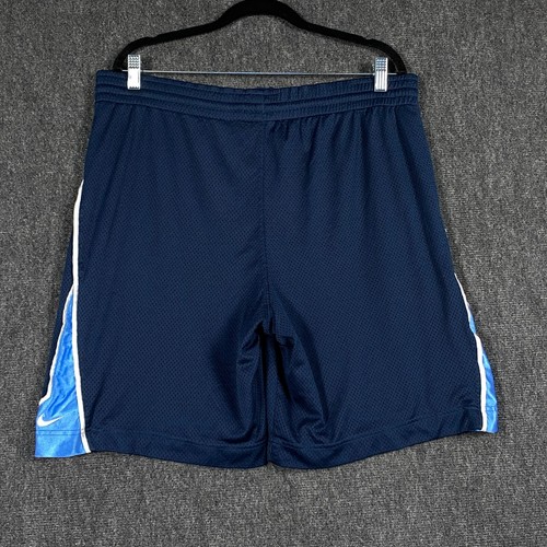 Nike Mens Large Active Shorts Navy Mesh Basketball Training Drawstring Pockets - Picture 9 of 13