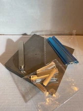 Lot of Jewelry Making/ Metal Stamping items, anvil, blanks, impress art stamp