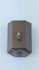 Smaragd und Diamant Anhänger 9 kt Gold, Vint...
