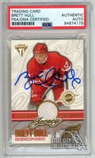 Brett Hull 2003 Pacific Titanium Jersey Autograph Card #25 /899 PSA/DNA