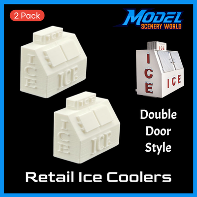 S Scale 1:64 Retail Commercial Double Door Ice Box 2pk | Model
