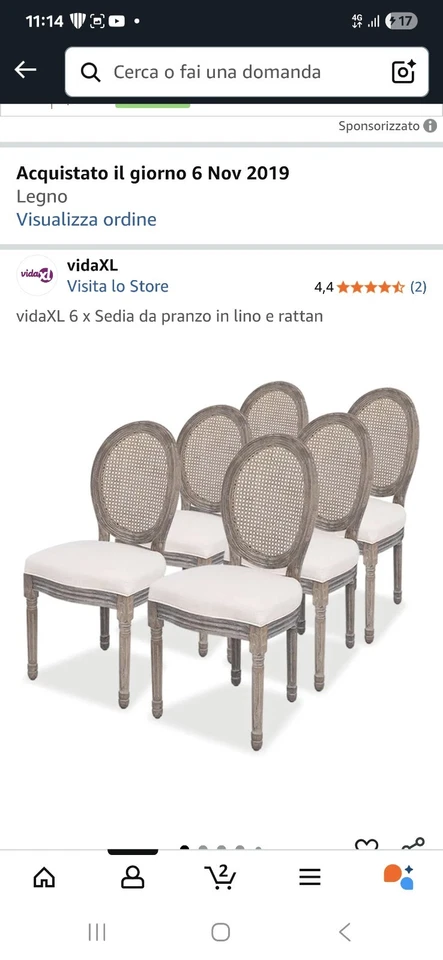 sedie in legno da cucina Vida Xl - Immagine 2 di 4