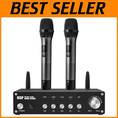 High-Fidelity UHF Wireless Microphone System for Parties & Presentations