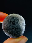 28G Saffordite-Rare Arizona glassy meteorite half transparent cintamani  34MM — photo 7