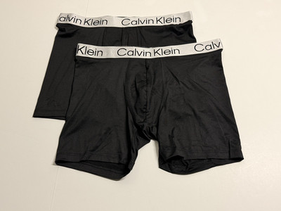 Calvin Klein Microfiber Stretch Boxer Briefs - Black - Medium - NP27390