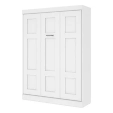 Maklaine Contemporary 65-inch Queen Murphy Bed Sturdy in White