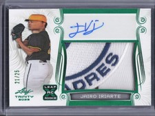 2023 Leaf Trinity #PA-JI1 Jairo Iriarte Prospect Patch Auto #/25