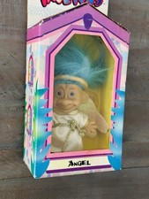 Vintage 1998 In Style Trollkins Angel Doll Troll Factory Sealed Blue Hair NEW