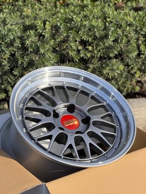 (set of 4) BBS LM 17x8.5 +18 5x120 Diamond Black Wheels fits BMW M3 E30 / E36