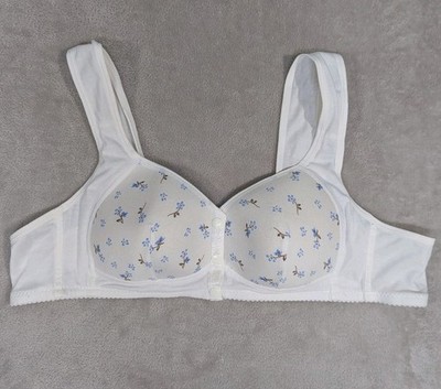 7XL Daisy Bra for Seniors Women Front Close Cotton Bras Comfortable Soft Easy