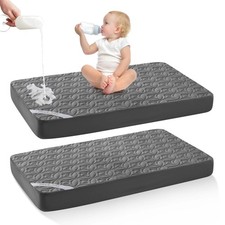 Waterproof Crib Mattress Protector 2 Pack, Soft and Breathable Crib Mattress ...