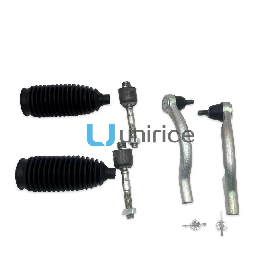 OEM For Acura TSX & Honda Accord 2.4L Front Inner & Outer Tie Rod Ends w/ Boots Foto 3 de 4