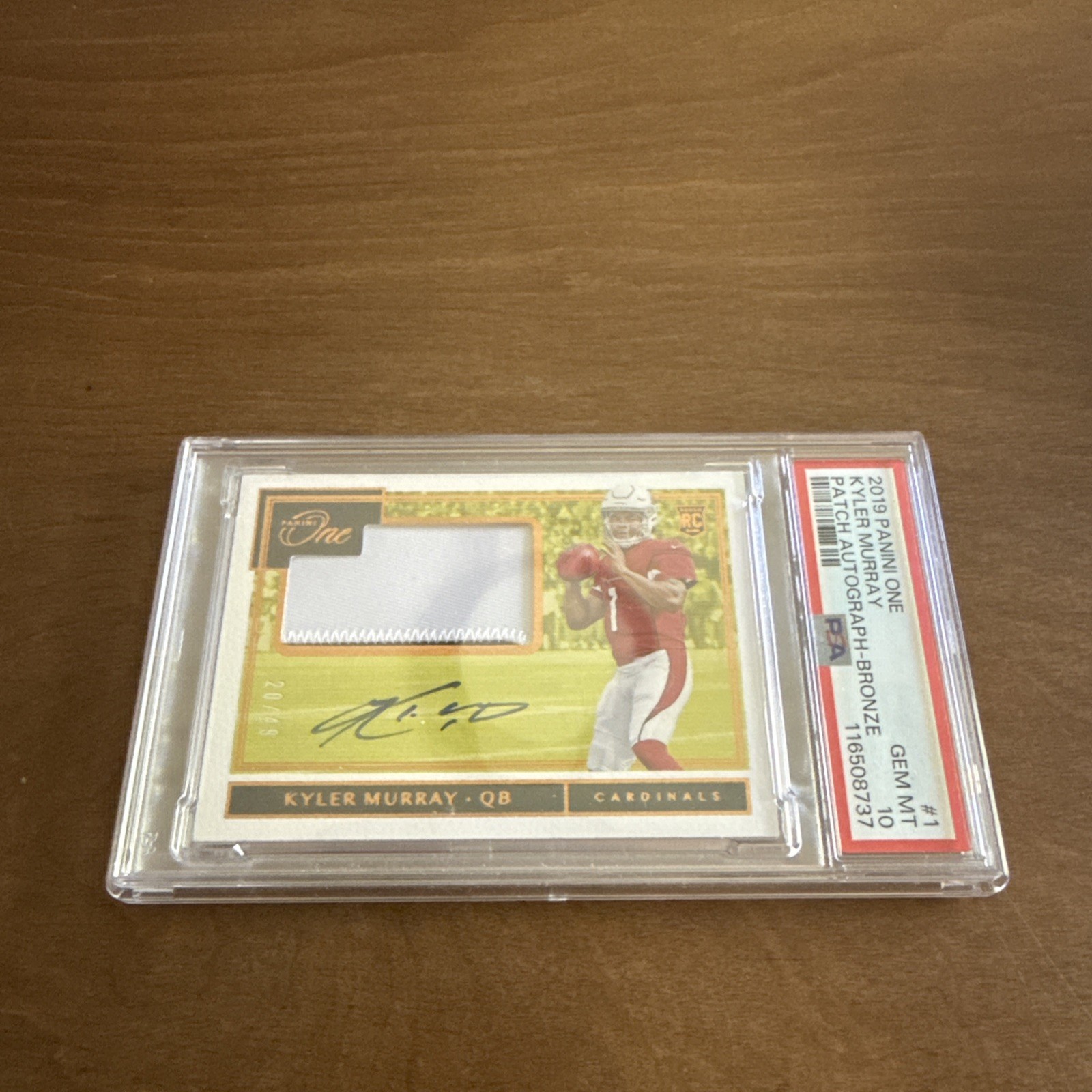 Kyler Murray Panini One #1 Autograph-Bronze