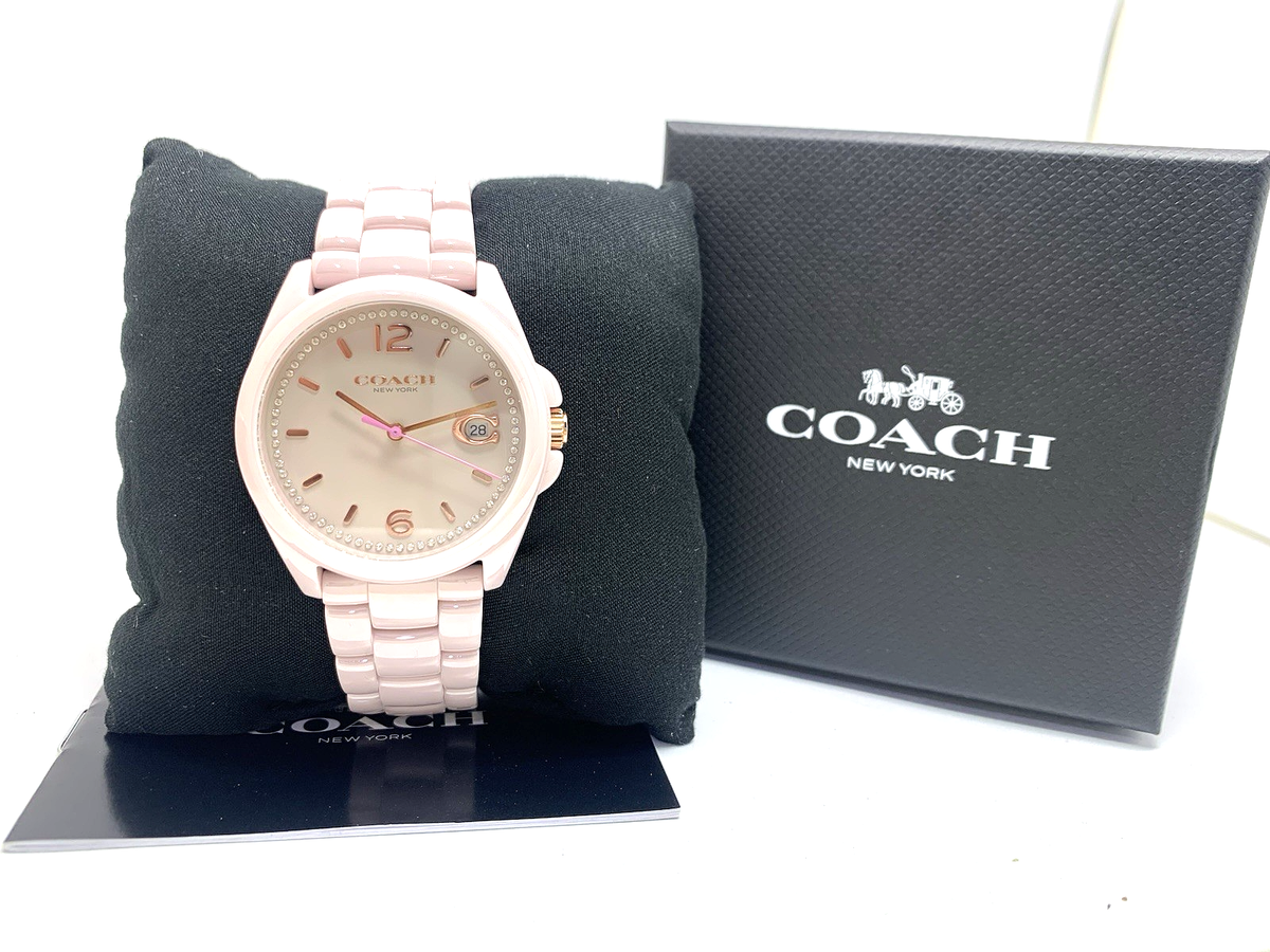 COACH コーチ/レディースクオーツ/グレイソン ピンク/14503926/SAランク/71【中古】 COACH - COACH コーチ/レディースクオーツ/グレイソン ピンク/14503926