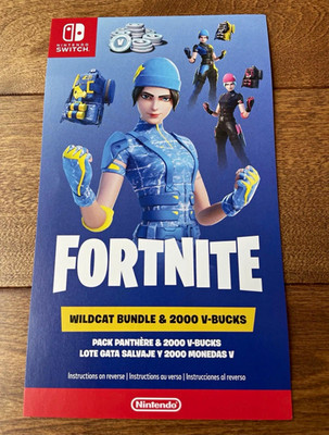 Nintendo Switch Fortnite Wildcat Bundle Code NOT USED