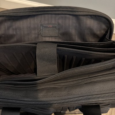 Tumi Alpha Briefcase 26141DH Black Ballistic Nylon Organizer Bag w