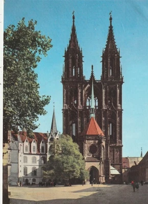 AK GF  Meißen Elbe - Westtürme des Domes - Verlag: Brück & Sohn Meißen - Bild 1 von 2