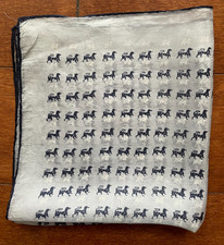 Mythical Sphinx Pattern 100 Silk Sheer Pocket Square/Hanky  needs love