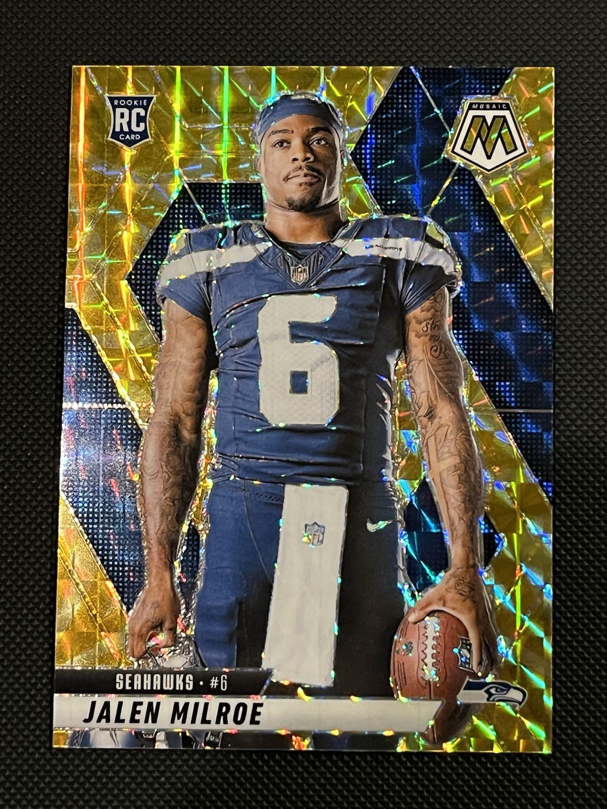 2025 Panini Mosaic Jalen Milroe #283 Variation Yellow Reactive Seahawks RC