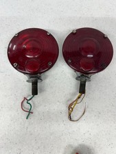 Yankee Turnflex Sae-ist-66 831 Signal Light Pair Red And Chrome Vintage