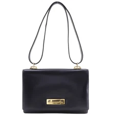 HERMES vintage Box carf Shoulder Bag leather/Plated Gold Women