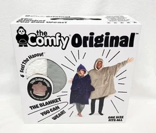 NEW The Comfy Wearable Blanket Oversize Hoodie Solid Grey Sherpa Lined One Size