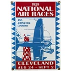 VINTAGE NATIONAL AIR RACES PORCELAIN SIGN AIRPORT AVIATION HANGAR CLEVELAND