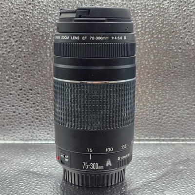 Canon EF 75-300mm f/4-5.6 III Lens Telephoto Zoom for EOS DSLR Camera Clean