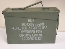 Military 30 CAL Metal AMMO CAN 7.62mm BOX .30 CALIBER, Brand NEW, your engraving